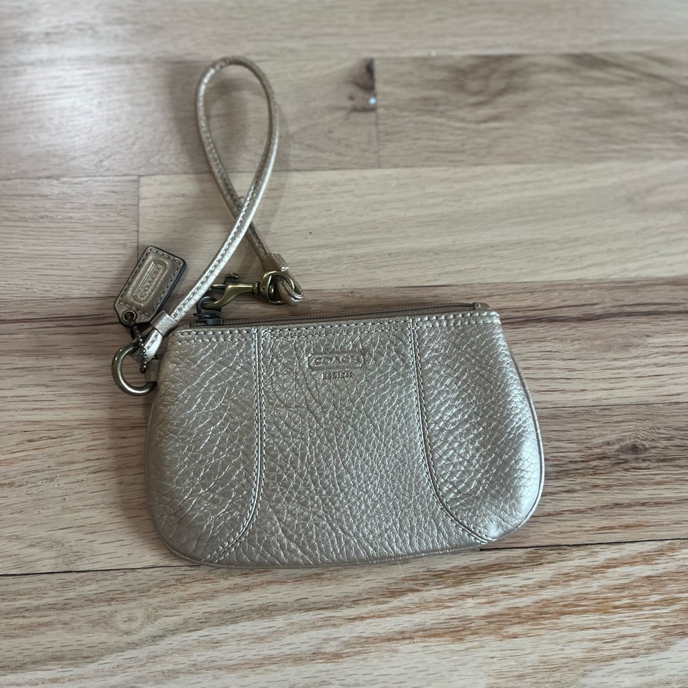 Gold Coach Wristlet never used!